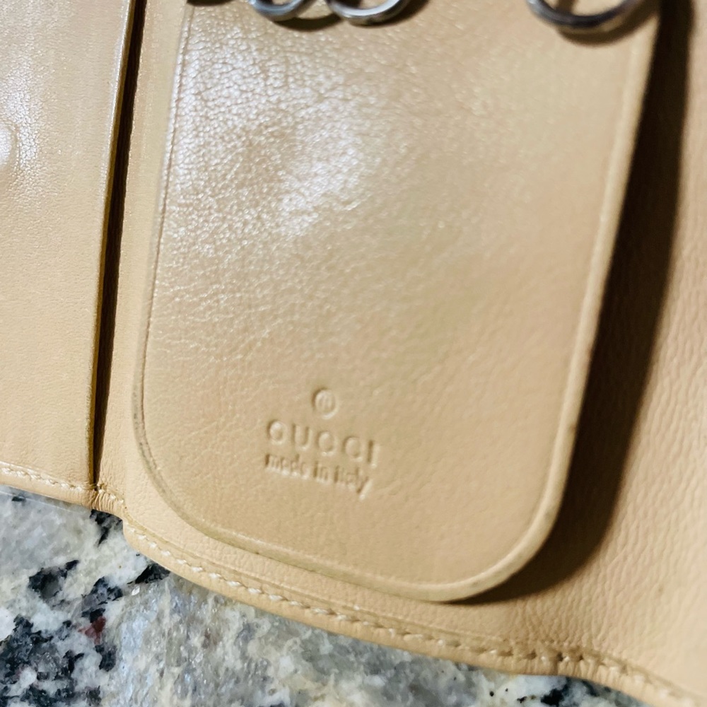 GUCCI Tan Leather Key Wallet 💯 AUTHENTIC - Picture 9 of 15